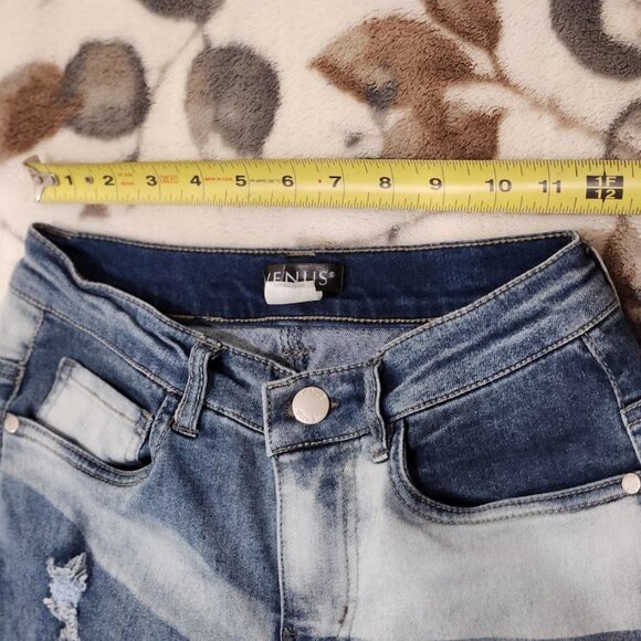 Venus Patchwork Distressed Skinny Jeans - Size 2 | Edgy & Trendy - Picture 2 of 7